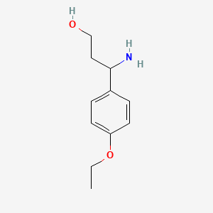 molecular formula C11H17NO2 B2831378 3-Amino-3-(4-ethoxyphenyl)propan-1-ol CAS No. 683221-11-6