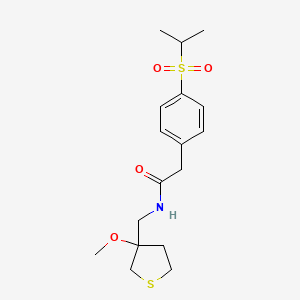 2-(4-(isopropylsulfonyl)phenyl)-N-((3-methoxytetrahydrothiophen-3-yl)methyl)acetamide