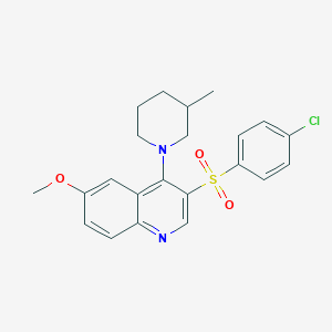3-((4-Chlorophenyl)sulfonyl)-6-methoxy-4-(3-methylpiperidin-1-yl)quinoline
