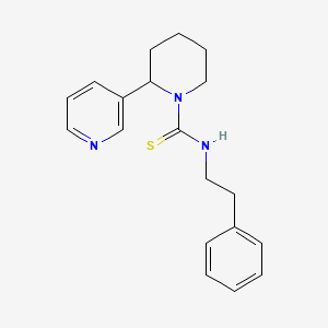 molecular formula C19H23N3S B2831402 N-phenethyl-2-(pyridin-3-yl)piperidine-1-carbothioamide CAS No. 399002-74-5