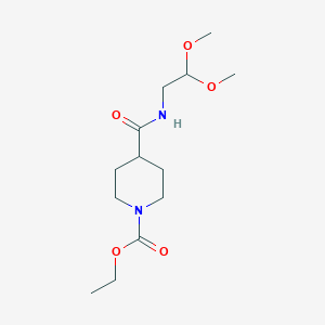 molecular formula C13H24N2O5 B2831411 乙基-4-[(2,2-二甲氧基乙基)羰基]哌啶-1-甲酸酯 CAS No. 2098033-20-4