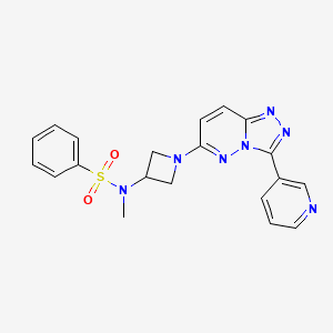 N-Methyl-N-[1-(3-pyridin-3-yl-[1,2,4]triazolo[4,3-b]pyridazin-6-yl)azetidin-3-yl]benzenesulfonamide