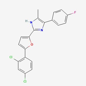 2-[5-(2,4-Dichlorophenyl)furan-2-yl]-4-(4-fluorophenyl)-5-methyl-1H-imidazole