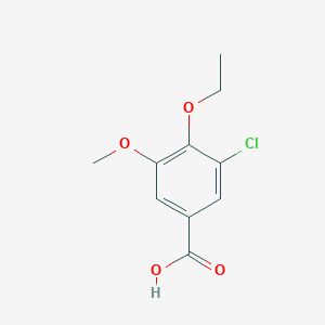 molecular formula C10H11ClO4 B2831415 3-Chloro-4-ethoxy-5-methoxybenzoic acid CAS No. 712294-48-9