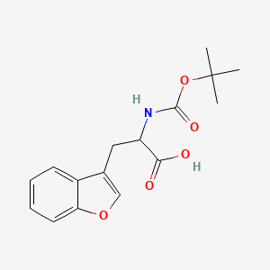 molecular formula C16H19NO5 B2831420 3-(1-苯并呋喃-3-基)-2-[(2-甲基丙基)氧羰基氨基]丙酸 CAS No. 74884-01-8