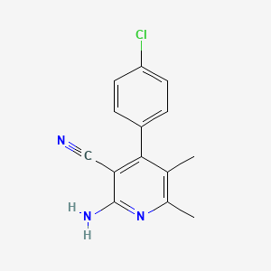 2-Amino-4-(4-chlorophenyl)-5,6-dimethylpyridine-3-carbonitrile