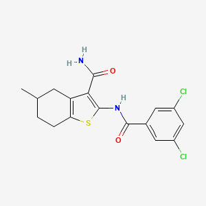 2-(3,5-dichlorobenzamido)-5-methyl-4,5,6,7-tetrahydro-1-benzothiophene-3-carboxamide