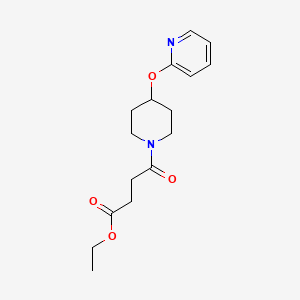 Ethyl 4-oxo-4-(4-(pyridin-2-yloxy)piperidin-1-yl)butanoate