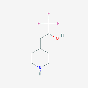 molecular formula C8H14F3NO B2831426 1,1,1-三氟-3-哌啶-4-基丙醇 CAS No. 1780195-16-5