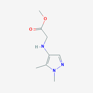 molecular formula C8H13N3O2 B2831437 Methyl 2-[(1,5-dimethylpyrazol-4-yl)amino]acetate CAS No. 2247206-29-5