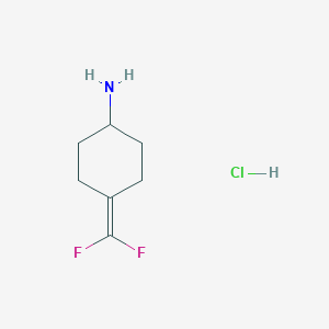 molecular formula C7H12ClF2N B2831438 4-(Difluoromethylidene)cyclohexan-1-amine;hydrochloride CAS No. 2253632-71-0