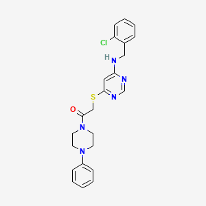 2-((6-((2-Chlorobenzyl)amino)pyrimidin-4-yl)thio)-1-(4-phenylpiperazin-1-yl)ethanone