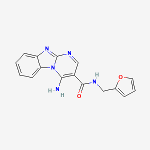 molecular formula C16H13N5O2 B2831443 4-氨基-N-(呋喃-2-基甲基)嘧啶并[1,2-a]苯并咪唑-3-甲酰胺 CAS No. 881567-81-3