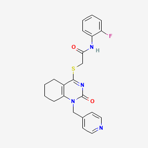N-(2-fluorophenyl)-2-((2-oxo-1-(pyridin-4-ylmethyl)-1,2,5,6,7,8-hexahydroquinazolin-4-yl)thio)acetamide