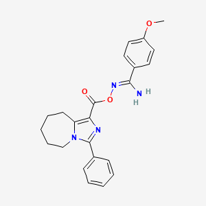 4-methoxy-N'-{[(3-phenyl-6,7,8,9-tetrahydro-5H-imidazo[1,5-a]azepin-1-yl)carbonyl]oxy}benzenecarboximidamide