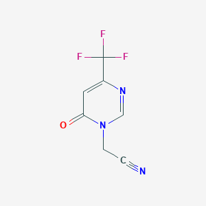 molecular formula C7H4F3N3O B2831453 2-(6-oxo-4-(trifluoromethyl)pyrimidin-1(6H)-yl)acetonitrile CAS No. 1823188-13-1