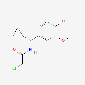 2-Chloro-N-[cyclopropyl(2,3-dihydro-1,4-benzodioxin-6-yl)methyl]acetamide