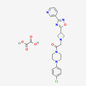 1-(4-(4-Chlorophenyl)piperazin-1-yl)-2-(3-(3-(pyridin-3-yl)-1,2,4-oxadiazol-5-yl)azetidin-1-yl)ethanone oxalate