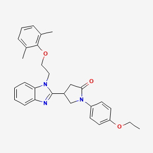 4-{1-[2-(2,6-dimethylphenoxy)ethyl]-1H-benzimidazol-2-yl}-1-(4-ethoxyphenyl)pyrrolidin-2-one