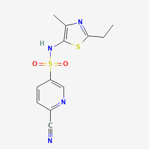 6-Cyano-N-(2-ethyl-4-methyl-1,3-thiazol-5-YL)pyridine-3-sulfonamide