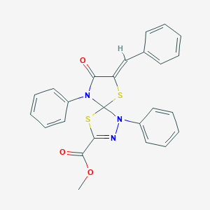 Methyl 7-benzylidene-8-oxo-1,9-diphenyl-4,6-dithia-1,2,9-triazaspiro[4.4]non-2-ene-3-carboxylate