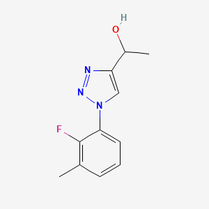 molecular formula C11H12FN3O B2831491 1-[1-(2-Fluoro-3-methylphenyl)triazol-4-yl]ethanol CAS No. 1700350-88-4