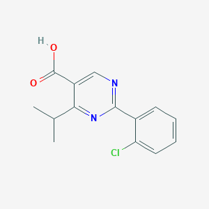 molecular formula C14H13ClN2O2 B2831499 2-(2-Chlorophenyl)-4-isopropylpyrimidine-5-carboxylic acid CAS No. 1455364-19-8