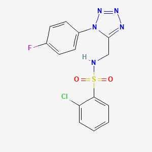 2-chloro-N-((1-(4-fluorophenyl)-1H-tetrazol-5-yl)methyl)benzenesulfonamide