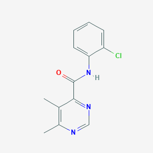 molecular formula C13H12ClN3O B2831529 N-(2-Chlorophenyl)-5,6-dimethylpyrimidine-4-carboxamide CAS No. 2380167-87-1