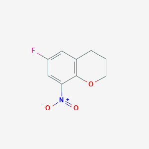 molecular formula C9H8FNO3 B2831533 6-Fluoro-8-nitrochroman CAS No. 282547-27-7