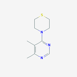 molecular formula C10H15N3S B2831537 4-(5,6-Dimethylpyrimidin-4-yl)thiomorpholine CAS No. 2034461-84-0