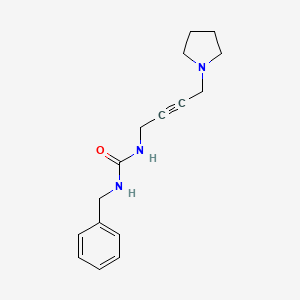 molecular formula C16H21N3O B2831538 1-Benzyl-3-(4-(pyrrolidin-1-yl)but-2-yn-1-yl)urea CAS No. 1396856-38-4