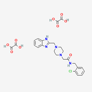 2-(4-((1H-benzo[d]imidazol-2-yl)methyl)piperazin-1-yl)-N-(2-chlorobenzyl)acetamide dioxalate