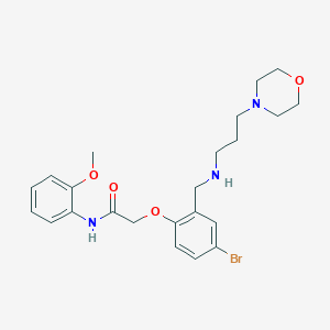 2-[4-bromo-2-({[3-(morpholin-4-yl)propyl]amino}methyl)phenoxy]-N-(2-methoxyphenyl)acetamide