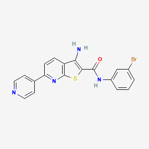 3-amino-N-(3-bromophenyl)-6-(4-pyridinyl)thieno[2,3-b]pyridine-2-carboxamide