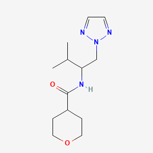 N-(3-methyl-1-(2H-1,2,3-triazol-2-yl)butan-2-yl)tetrahydro-2H-pyran-4-carboxamide