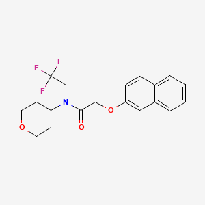 2-(naphthalen-2-yloxy)-N-(tetrahydro-2H-pyran-4-yl)-N-(2,2,2-trifluoroethyl)acetamide