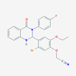 {5-Bromo-2-ethoxy-4-[3-(4-fluorophenyl)-4-oxo-1,2,3,4-tetrahydro-2-quinazolinyl]phenoxy}acetonitrile