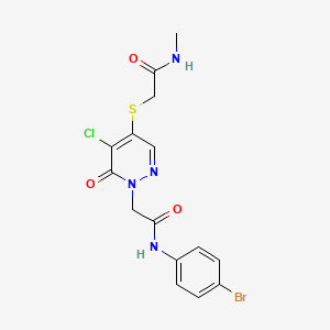N-(4-bromophenyl)-2-(5-chloro-4-((2-(methylamino)-2-oxoethyl)thio)-6-oxopyridazin-1(6H)-yl)acetamide