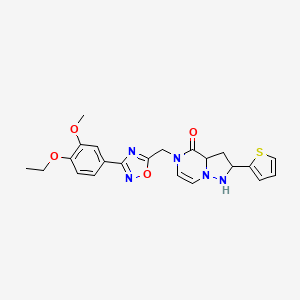 5-{[3-(4-ethoxy-3-methoxyphenyl)-1,2,4-oxadiazol-5-yl]methyl}-2-(thiophen-2-yl)-4H,5H-pyrazolo[1,5-a]pyrazin-4-one