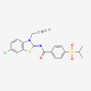 molecular formula C20H17ClN2O3S2 B2831575 (Z)-N-(6-氯-3-(丙-2-炔-1-基)苯并[d]噻唑-2(3H)-基亚亚乙烯)-4-(异丙基磺酰)苯甲酰胺 CAS No. 1007035-12-2