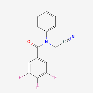 molecular formula C15H9F3N2O B2831582 N-(Cyanomethyl)-3,4,5-trifluoro-N-phenylbenzamide CAS No. 1424180-13-1