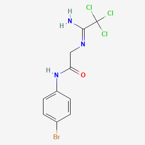 N-(4-bromophenyl)-2-(2,2,2-trichloroethanimidamido)acetamide