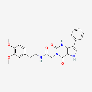 molecular formula C24H24N4O5 B2831609 N-(3,4-dimethoxyphenethyl)-2-(2,4-dioxo-7-phenyl-1H-pyrrolo[3,2-d]pyrimidin-3(2H,4H,5H)-yl)acetamide CAS No. 1115514-54-9