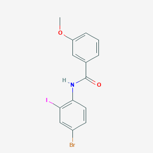 molecular formula C14H11BrINO2 B283161 N-(4-bromo-2-iodophenyl)-3-methoxybenzamide 