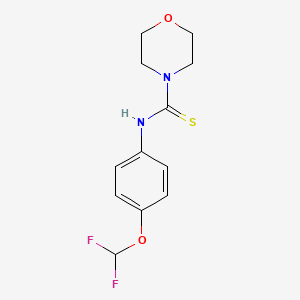 molecular formula C12H14F2N2O2S B2831613 N-(4-(difluoromethoxy)phenyl)morpholine-4-carbothioamide CAS No. 398996-17-3