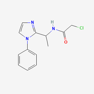 2-Chloro-N-[1-(1-phenylimidazol-2-yl)ethyl]acetamide