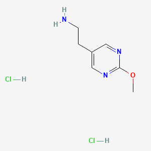 molecular formula C7H13Cl2N3O B2831619 2-(2-Methoxypyrimidin-5-yl)ethan-1-amine dihydrochloride CAS No. 2094151-30-9