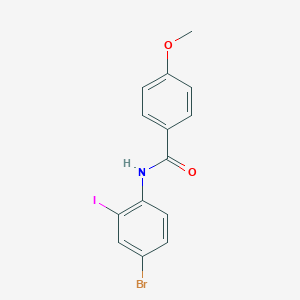 molecular formula C14H11BrINO2 B283162 N-(4-bromo-2-iodophenyl)-4-methoxybenzamide 