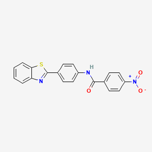 molecular formula C20H13N3O3S B2831626 N-[4-(1,3-benzothiazol-2-yl)phenyl]-4-nitrobenzamide CAS No. 312758-52-4
